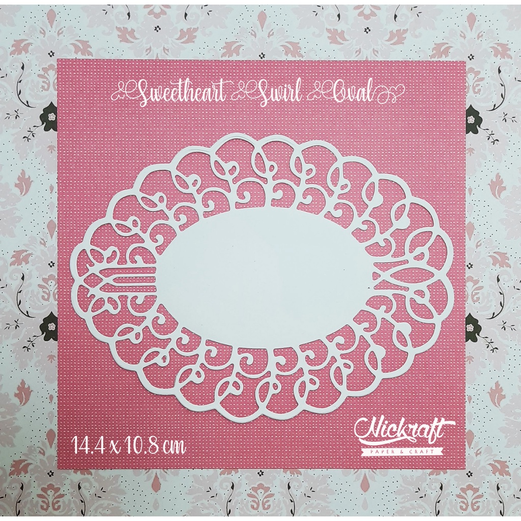 

SWEETHEART SWIRL OVAL - Hiasan Scrapbook Kertas Die Cut