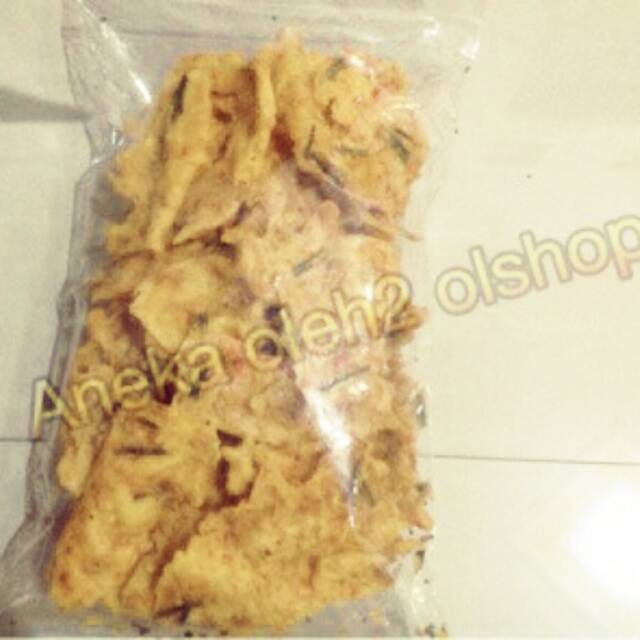 

Rempeyek rebon pedas