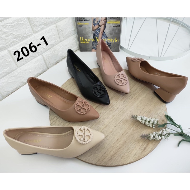 Chunky short heels doff 3cm by Try Simoncelli Import high quality fashion shoes sepatu wanita hak ta