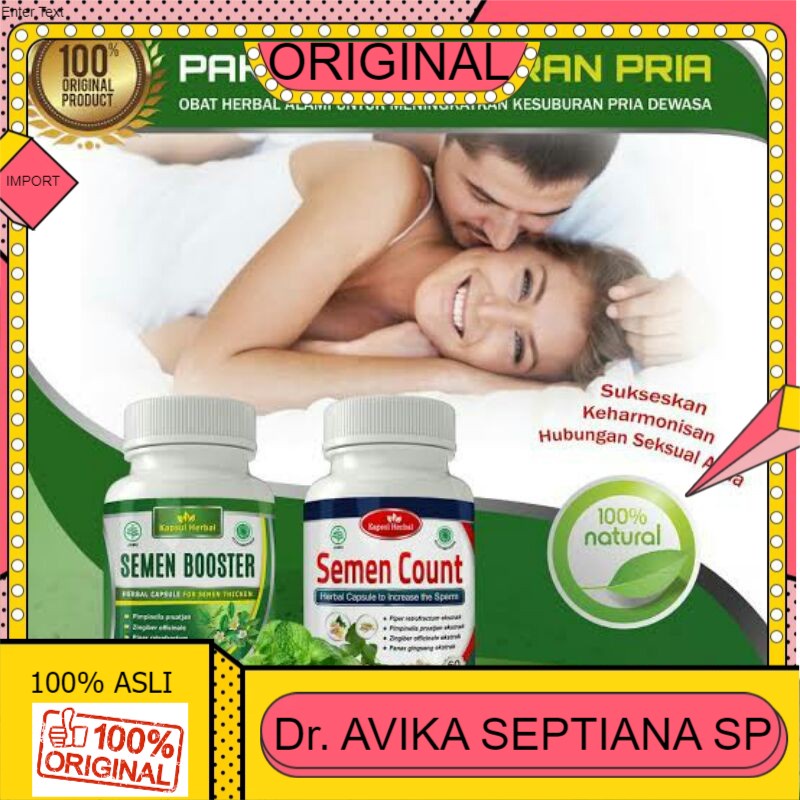 100% ASLI PAKET  KESUBURAN PRIA  SEMEN BOOSTER DAN SEMEN COUNT
