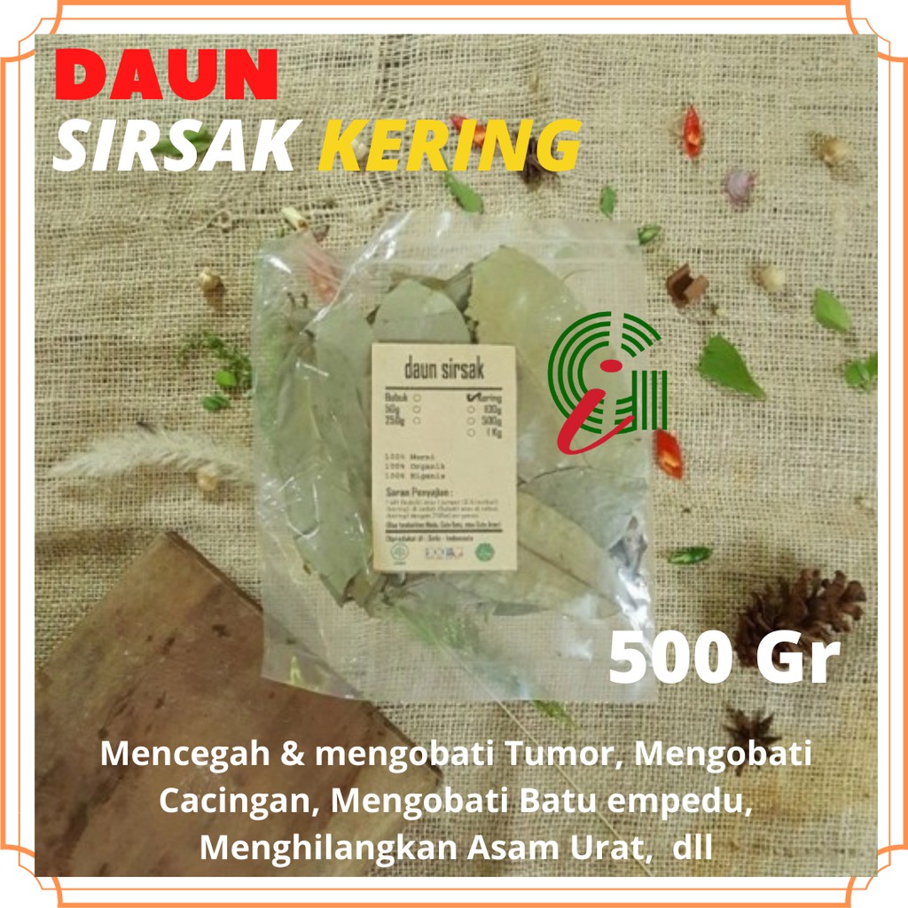 

MENGOBATI DAN MENCEGAH TUMOR!! Daun Sirsak Kering 500Gr, Annona Muricata, obat batu empedu asam urat
