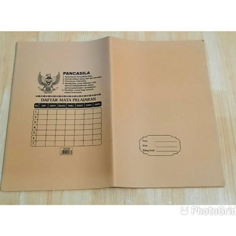 

Sampul buku coklat isi 20 lembar
