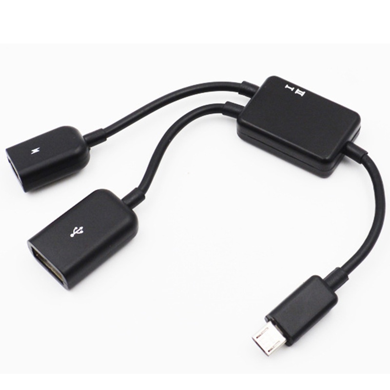 Btsg Kabel Converter Micro USB OTG 2in1 Y Splitter Multifungsi Untuk Hp