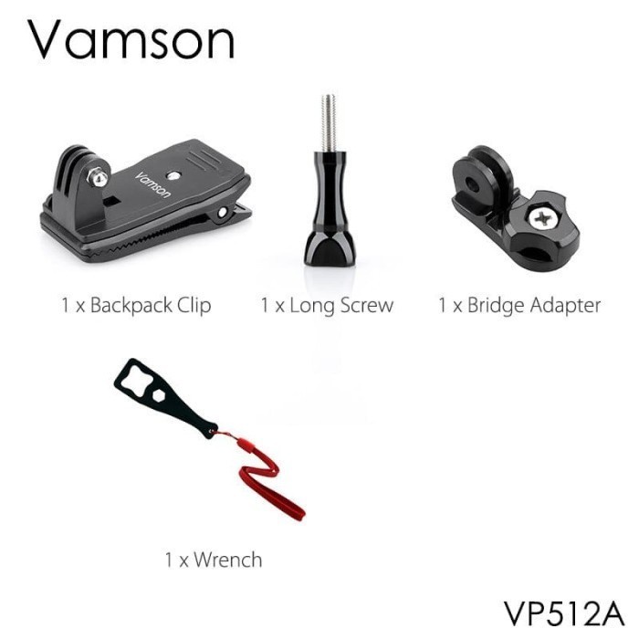 Clip Clamp Bracket Mount Vamson 360 Rotary for Action Cam Handle