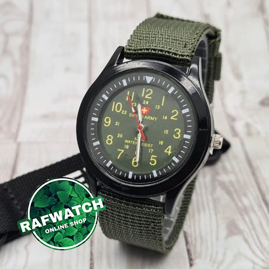 JAM TANGAN PRIA KANVAS STRAP SAA CASUAL WATCH UKURAN PRIA