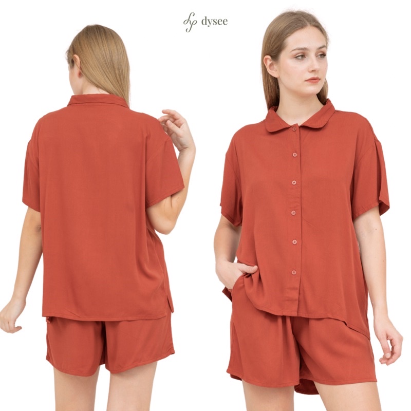 (YUMI POLOS) YUMI ONESET BAHAN COTTON RAYON STELAN PENDEK WANITA