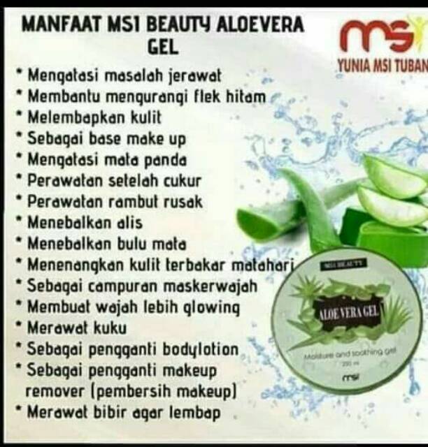 Aloevera Gel Msi Aloevera Shooting Gel 250 Ml Bisa Cod Shopee Indonesia