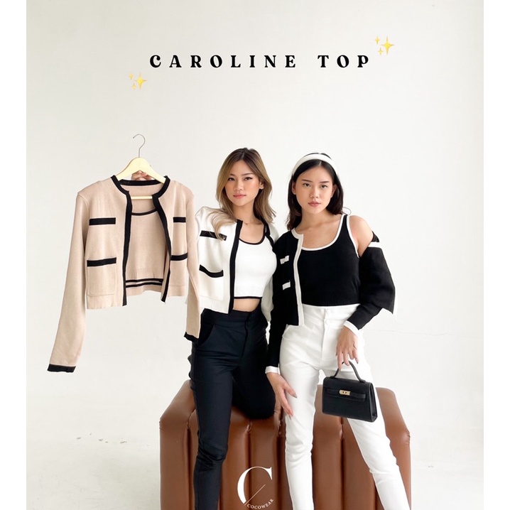 CAROLINE TOP - ATASAN 2 in 1 PREMIUM WANITA