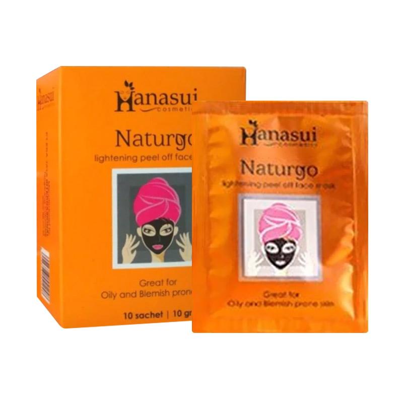 HANASUI NATURGO BPOM 1 BOX ISI 10 SACHET | MASKER WAJAH PEEL OFF