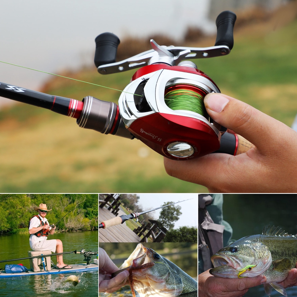 Sougayilang Joran Pancing 2.1M 2 Bagian Joran Pancing Joran Kabel Sutet Joran Casting Joran Tegek Dengan Carbon Rod Body Dan EVA Handle Untuk Freasherwater Fishing Rod Joran Pancing