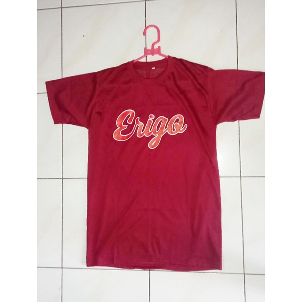 kaos pria erigo merah ukuran XL