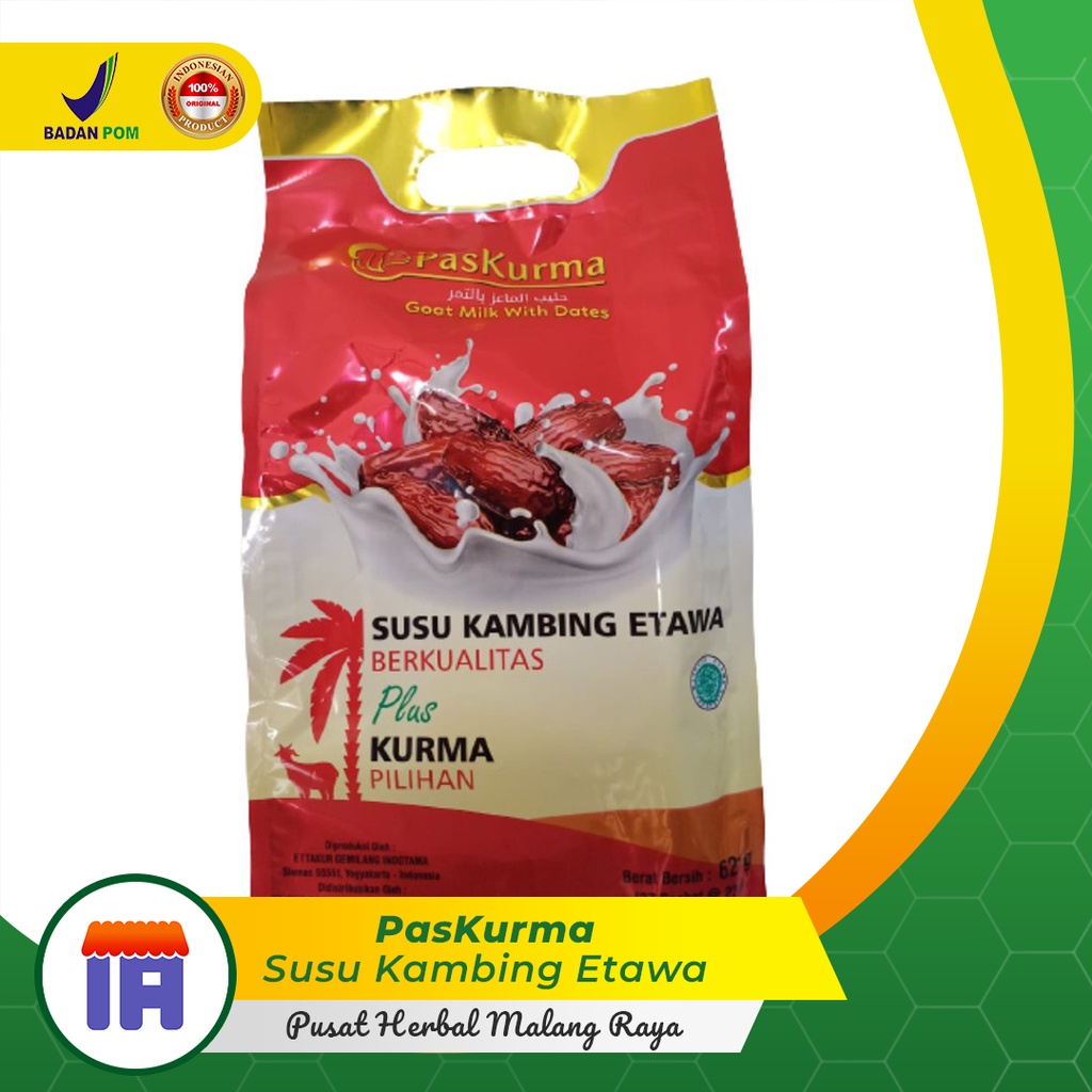 

PASKURMA SUSU KAMBING ETTAWA Pas Kurma Susu Kambing Etawa Isi 10 Sachet @23gr Pilihan TERBAIK Original