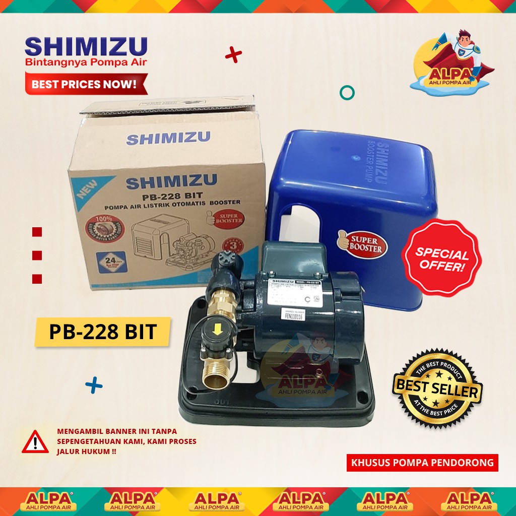 Pompa Air Pendorong / Pompa Air Booster SHIMIZU PB-228 BIT