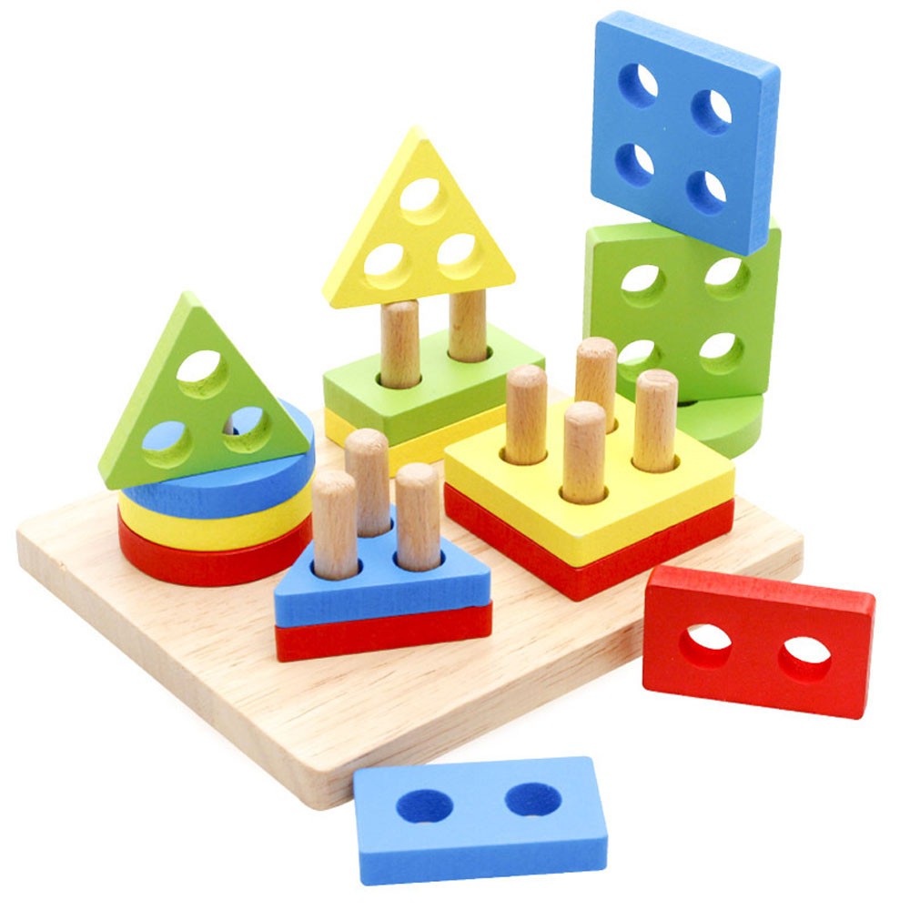 Puzzle Kayu Geometri Shape - GEOMETRY BOARD - Mainan Edukasi Balita - Early Learning