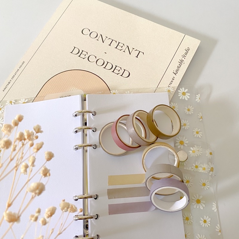 

[aisyjournal] 1 pcs washi Masking Tape/Selotip BUJO Decorative Tape For Sticker