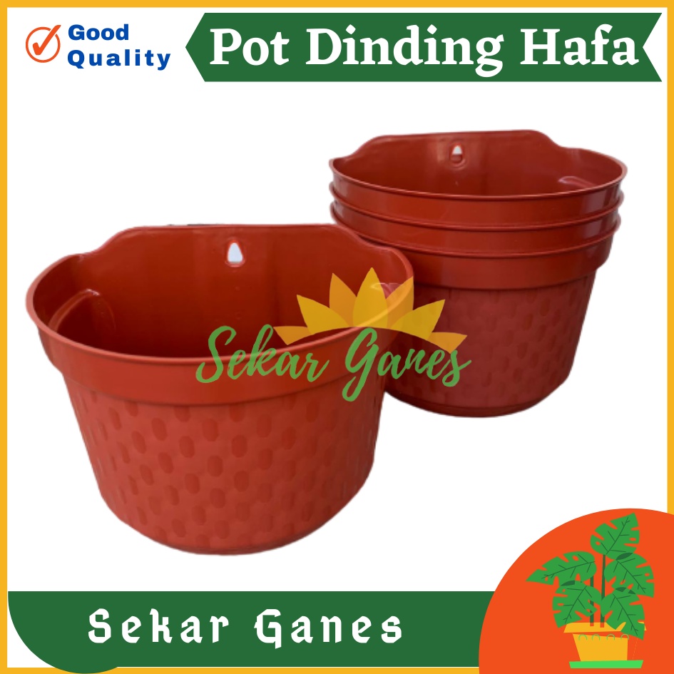 Pot Bunga Pot Dinding Cantol Hafa 20 Cm Merah Bata Coklat Tempel Dekorasi Putih Panjang Aesthetic Besar Kecil Pager Balkon Pagar Unik  Pot Tembok - Tanaman Bunga Hias Dinding Tempel Bibit Plastik TB Flower 22 23 25 27 28 30