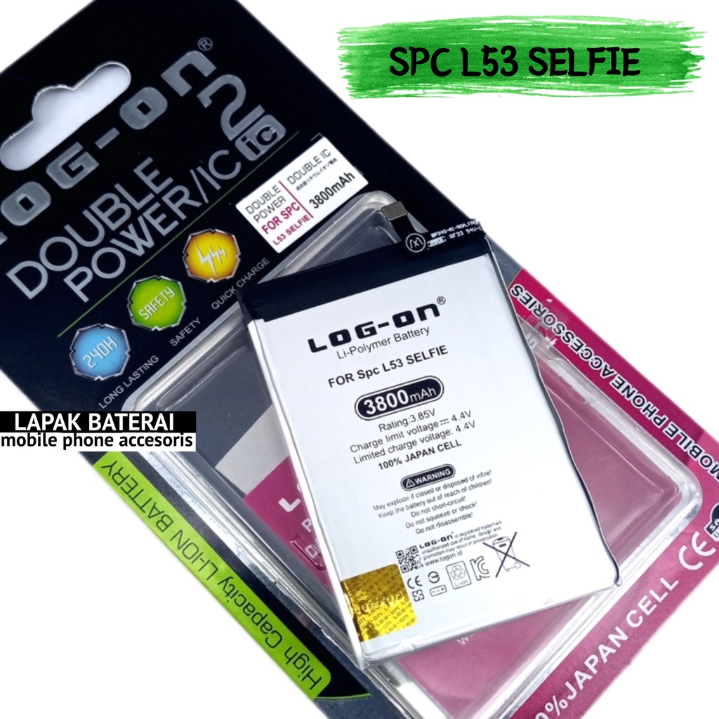 LOG - ON Baterai Spc L53 Selfie Double IC Protection Battery Batre