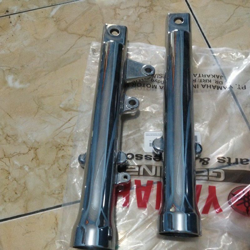 tabung shock scorpio original chrome sepasang tabung sok scorpio