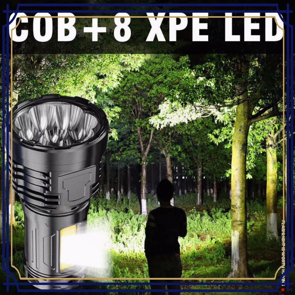 Senter LED Flashlight Waterproof USB Rechargeable XPE+COB - S11