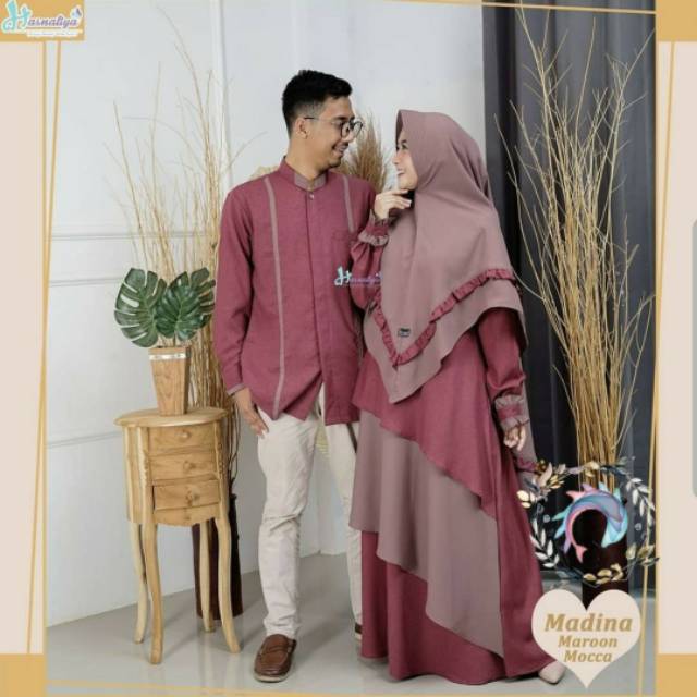 Jkr.couple maxi gamis syarii moscrepe madinah