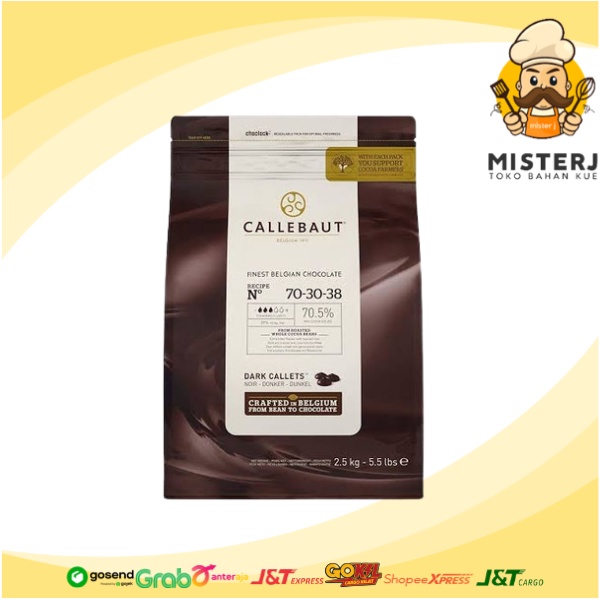 

Callebaut Dark Extra Bitter 250gr tanpa es batu | Callebaut 70-30-38 | Callebaut Dark 70,5% | Order Hanya Menggunakan Pengiriman Instan !