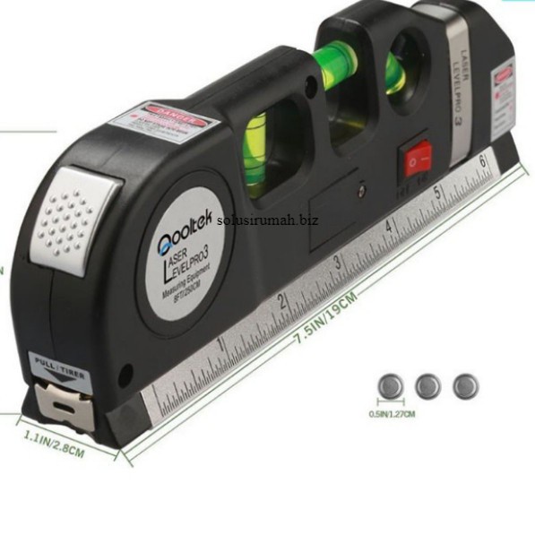 Waterpass level pro waterpass laser alat multi Laser 3in1 penggaris