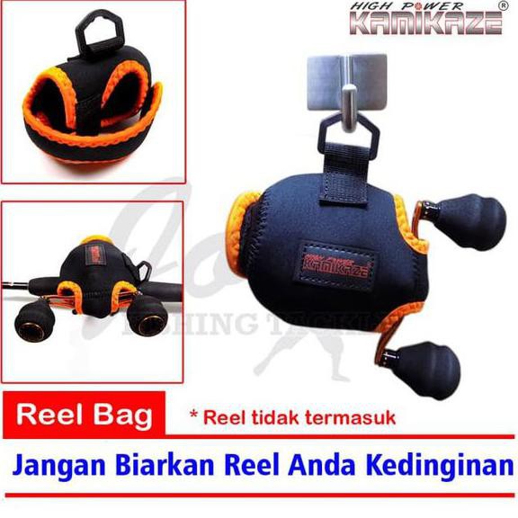 PROMO Kamikaze BC Reel Cover Jugy 102 - Tas Reel Pancing Bait Cast Reel Bag 23 APRIL