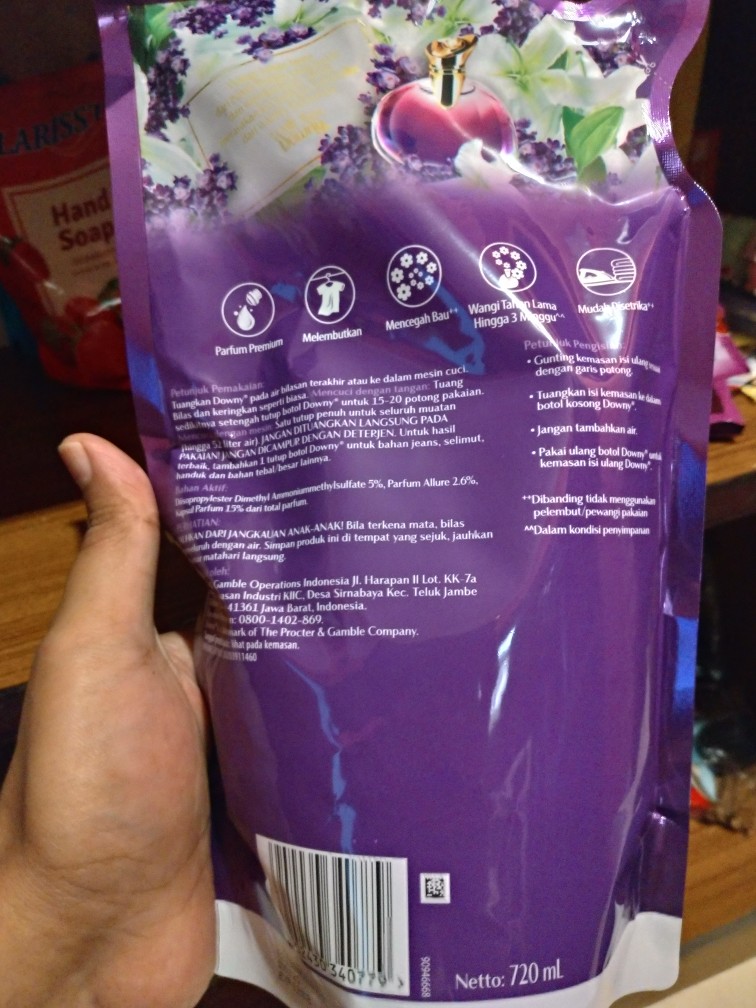 Downy Parfum Collection Fusion, Mystique, Sunrise, Sport, Secret Garden, Allure, Mild Dll 720 Ml