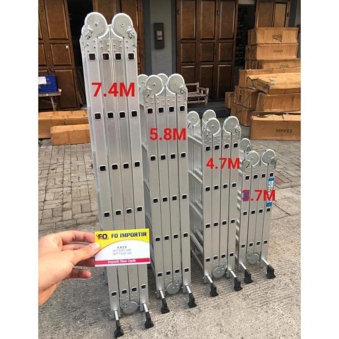 Tangga Multifungsi 3.7 Meter Tangga Lipat Tangga Alumunium AMG Star Seller Termurah
