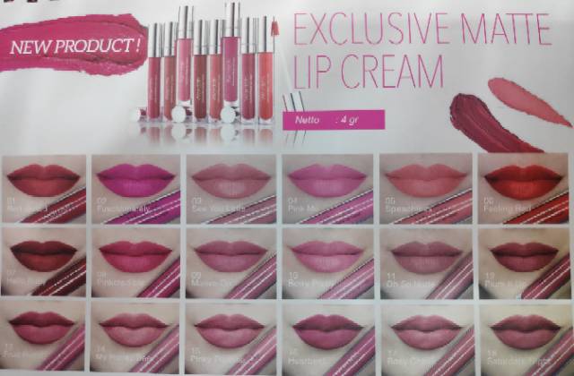 New Wardah Exclusive Matte Lip Cream 01~18