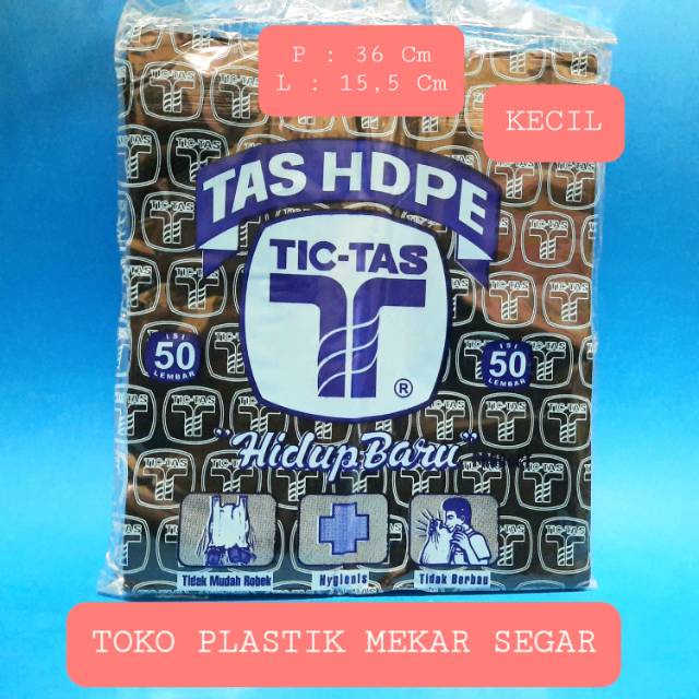 

Plastik kantong Hdpe tic-tas isi 50lbr