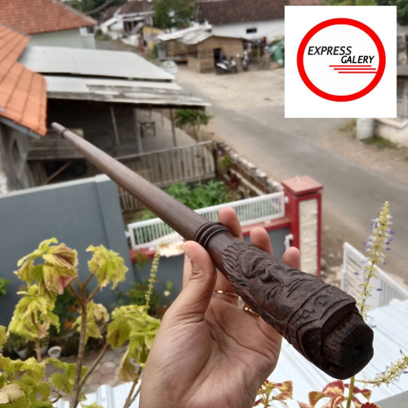 tongkat komando kayu kalimosodo ukir raja D464