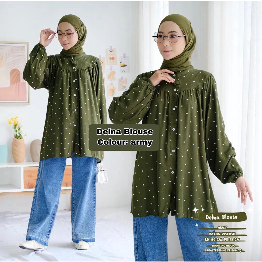 BLOUSE RAYON BUSUI - ATASAN KEMEJA KOMBI KATUN OVERSIZE JUMBO - DELNA ERZATA SEHIKO VELVE SINDIVA SINDIKA SINDIA BIFLIA ALINS DAVADIV MIKU ALDONA DILRA GHAFFA PINTA-DELNA ARMY