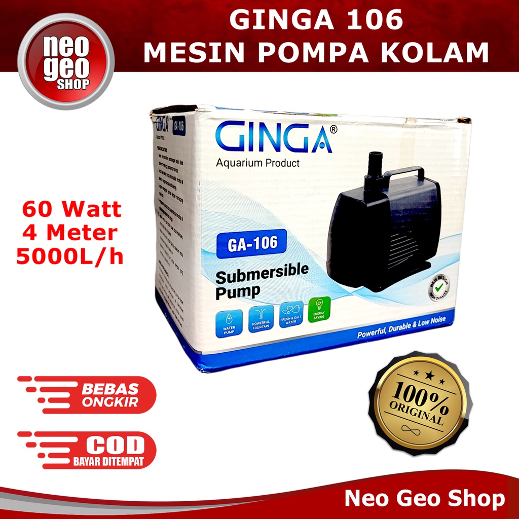 GINGA GA 106 GA106 mesin pompa air aquarium aquascape kolam hidroponik