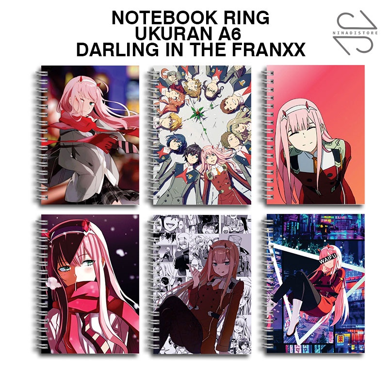 

(BELI 6 GRATIS 1)Buku Tulis Catatan buku notebook buku diary Notebook Ring Spiral A6 60 Lembar koleksi gambar darling in the franxx part2