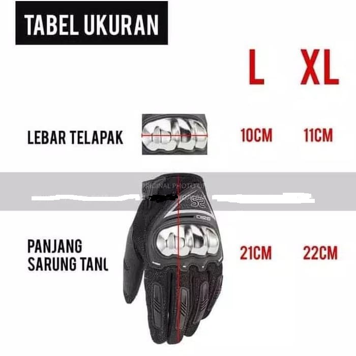 Sarung Tangan Motor AXIO ORIGINAL Stainless Steel Biker Touch screen Keren banget