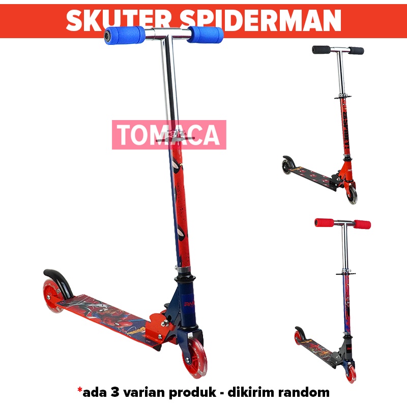 Mainan Scooter Skuter Anak Otoped Element Roda Dua 2 Disney Spiderman Maximum Venom Marvel Karakter