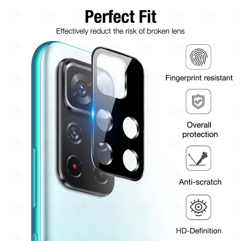 3D Camera Lens Protector for Xiaomi Redmi Note 11 Pro 5G / Redmi Note 11 Pro / Redmi Note 11 4G / Note 11s HD Tempered Glass Back Camera Protection Film