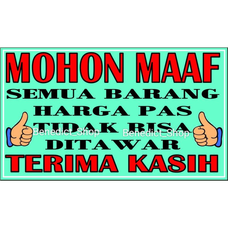 

Karton harga pas tidak pisa ditawar