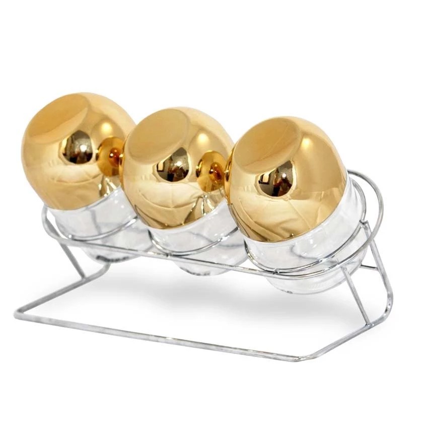 Oxone OX-353R 3pcs Toples Serbaguna Gold Capsule with Rack