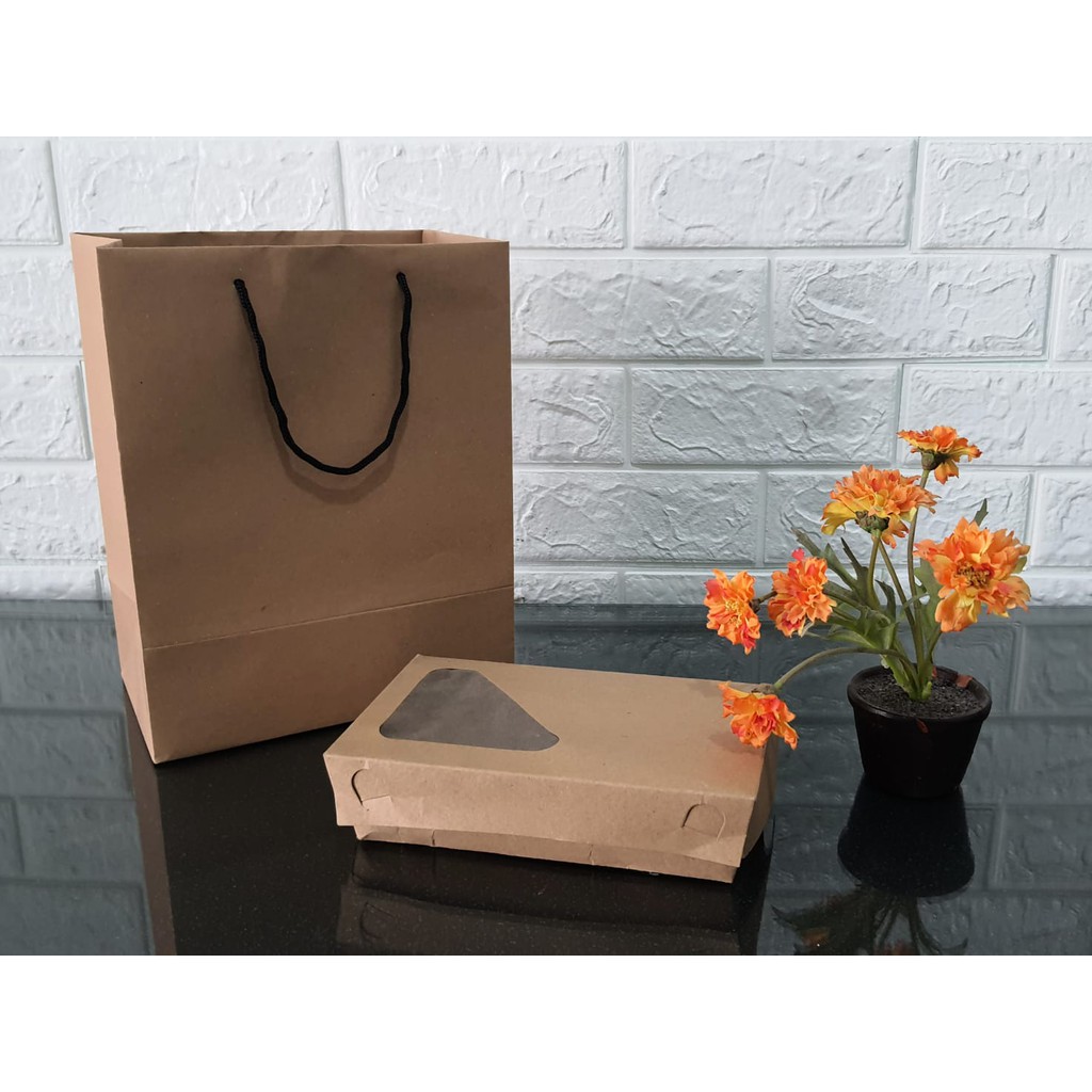

Paperbag Kraft Lunch Box 21 x 13,5 x 27 cm