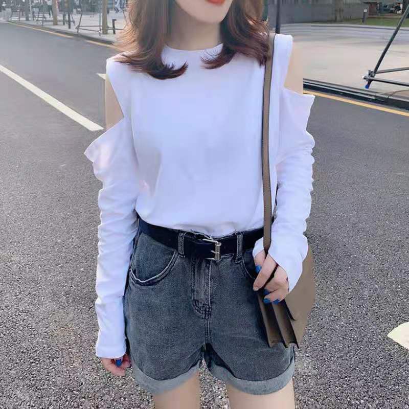 KAOS SABRINA LENGAN PANJANG / Kaos Cewek Lengan Panjang / Long Sleeve T-Shirt