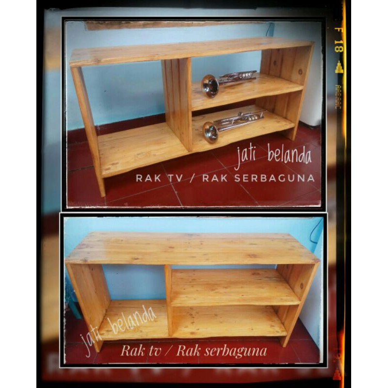 Rak Tv / Rak serbaguna / Rak kayu jati belanda