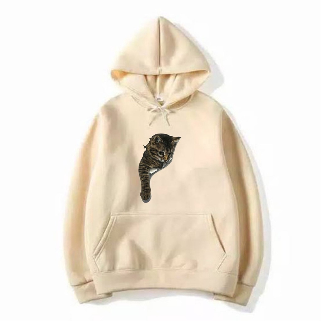 switer hoodie kucing pria wanita size M-XXL