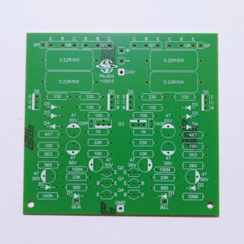 PCB 150W OCL Stereo Power Amplifier PA-004