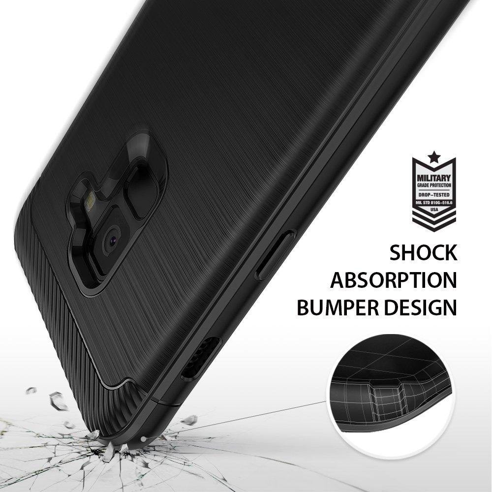 BEST  Case Samsung Galaxy A8 & A8 Plus 2018 - Original Ringke Rearth Onyx - Black  LIMITED