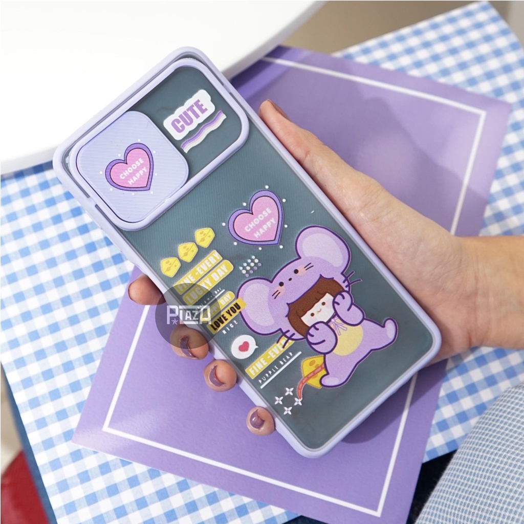 Softcase Slide Camera [PKG03] For VIVO Y91C Y91 Y93 Y95 Y20 Y20S Y12S Y30 Y50 Y12 Y15 Y17 Y21 Y21S Y33S Y71 | CASE SLIDE | CASE PROTECT | CAMERA PROTECT | KAMERA PROTEK | CASE TUTUP | SLIDE CAMERA | CUTE CASE | CASE LUCU | LILAC | MINT | PEACH | BLACK