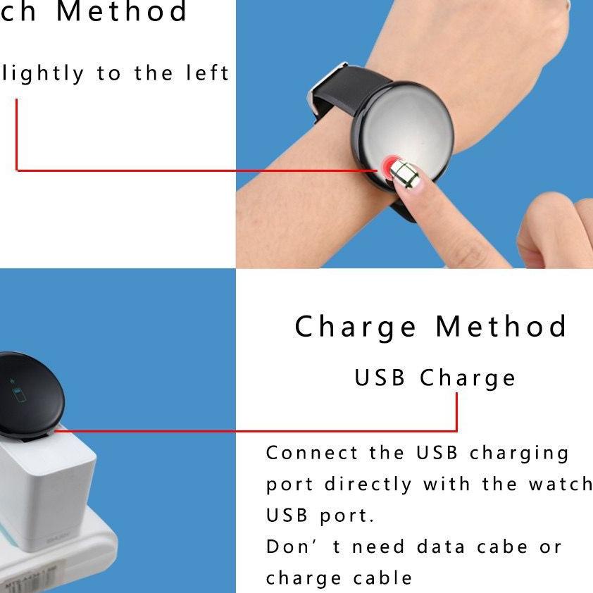 ♚ DENNOS D18 SmartWatch jam tangan pintar Olahraga Tahan Air Pria dan Wanita Bluetooth Digital Jam T