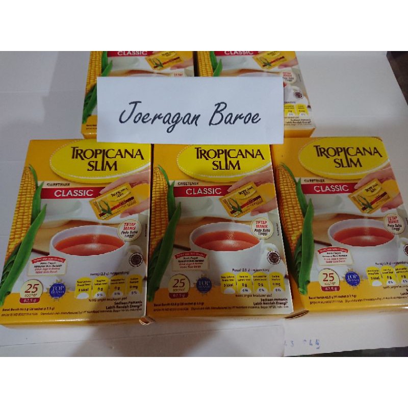

Tropicana Slim classic isi 25 sweetener gula diabetes
