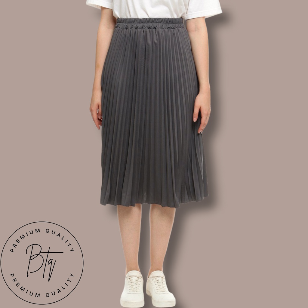 Rok Plisket 7 8 Premium/Rok 7 8 midi skirt